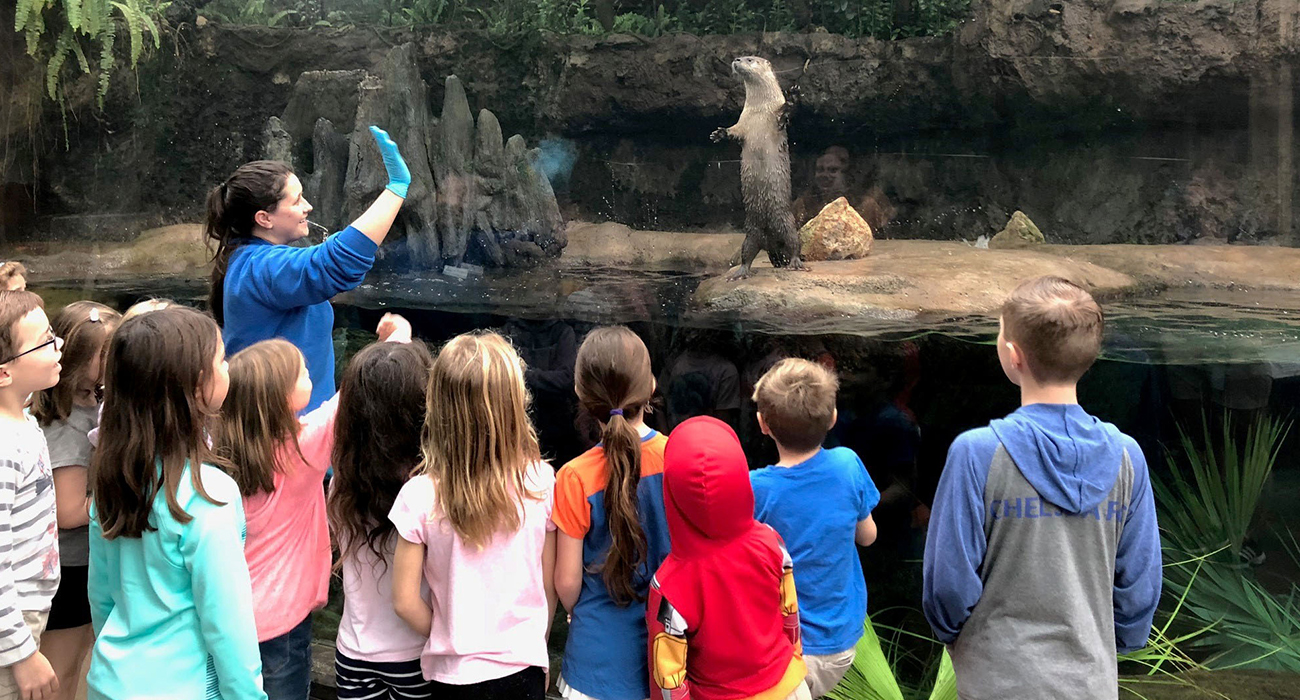Children_Viewing_An_Otter