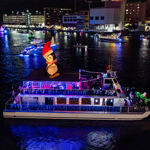 Lighted Boat Parade for the Florida Aquarium