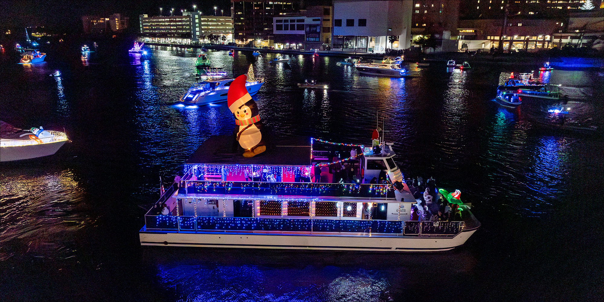 Lighted Boat Parade for the Florida Aquarium
