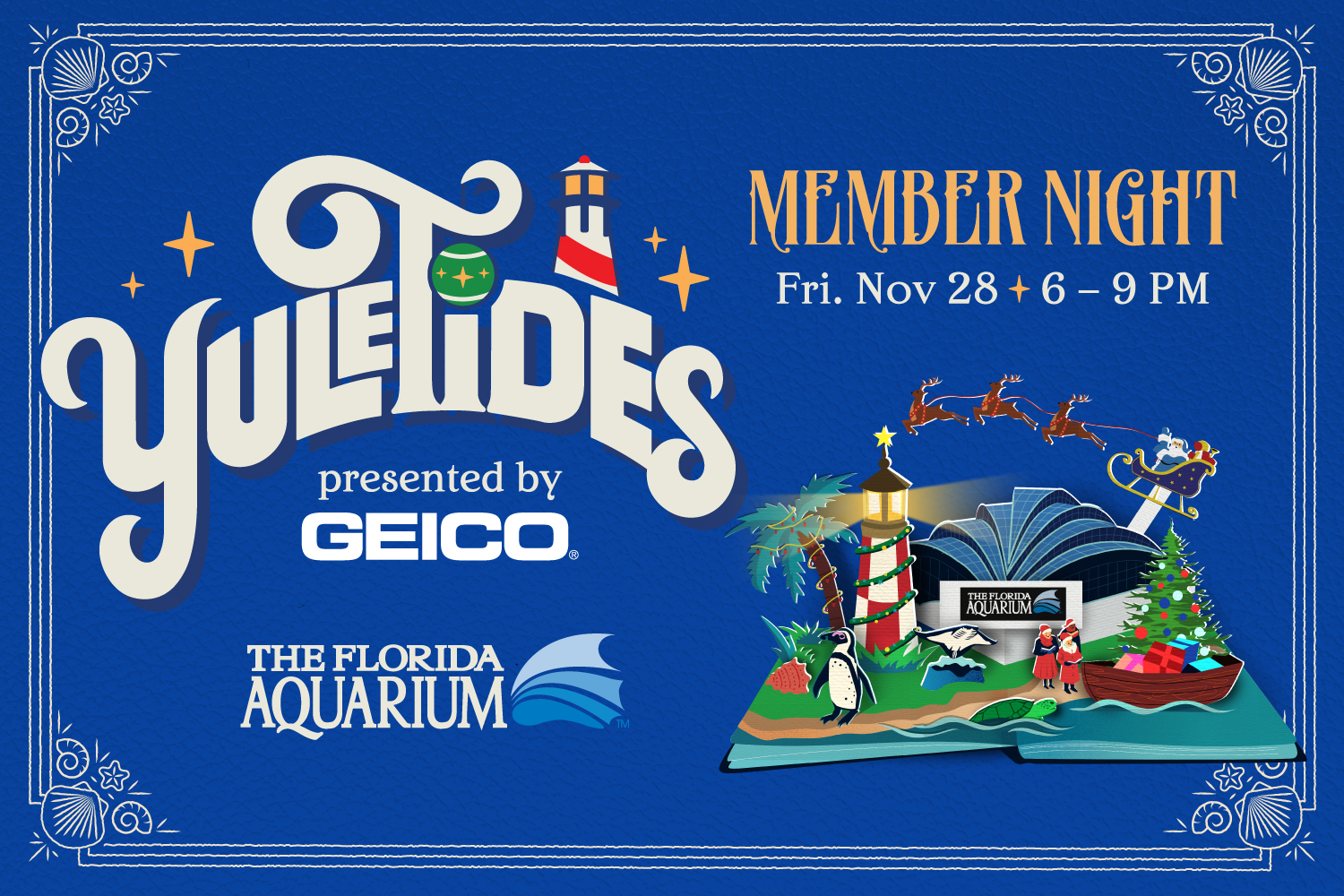 Yuletides Member Night at the Florida Aquarium on November 28th 2025