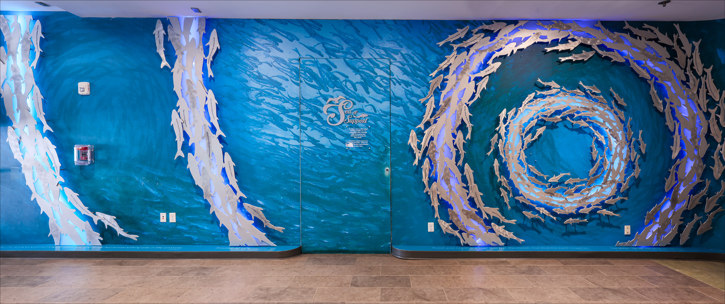 Sea of Support wall at the Florida Aquarium