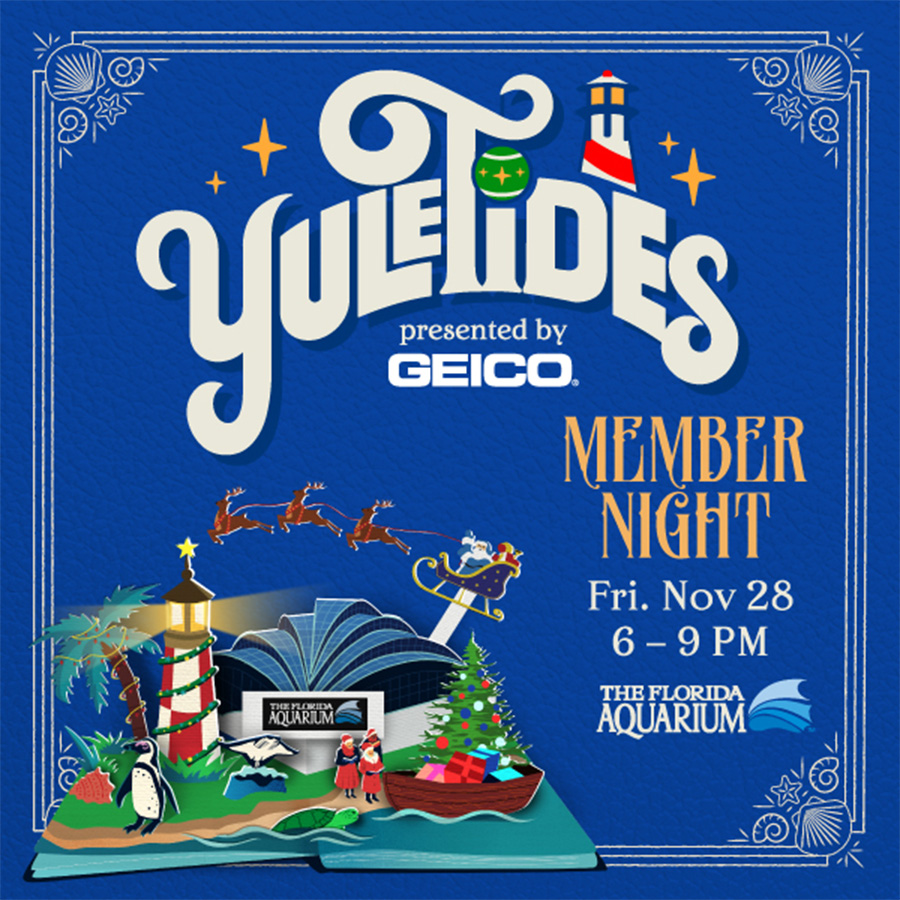 Yuletides Member Night at the Florida Aquarium on November 28th 2025
